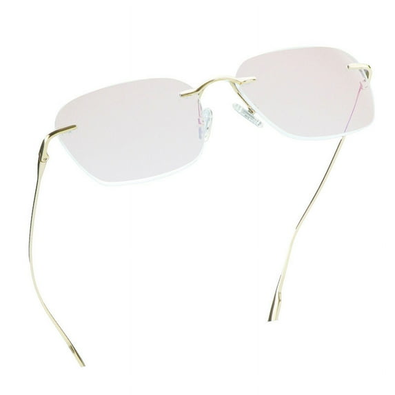 LifeArt Pure Titanium Frame Glasses/Blue Light Blocking Reading Glasses, Reduce Eyestrain, Stylish for Men and Women(Gold,+2.00 Magnification)
