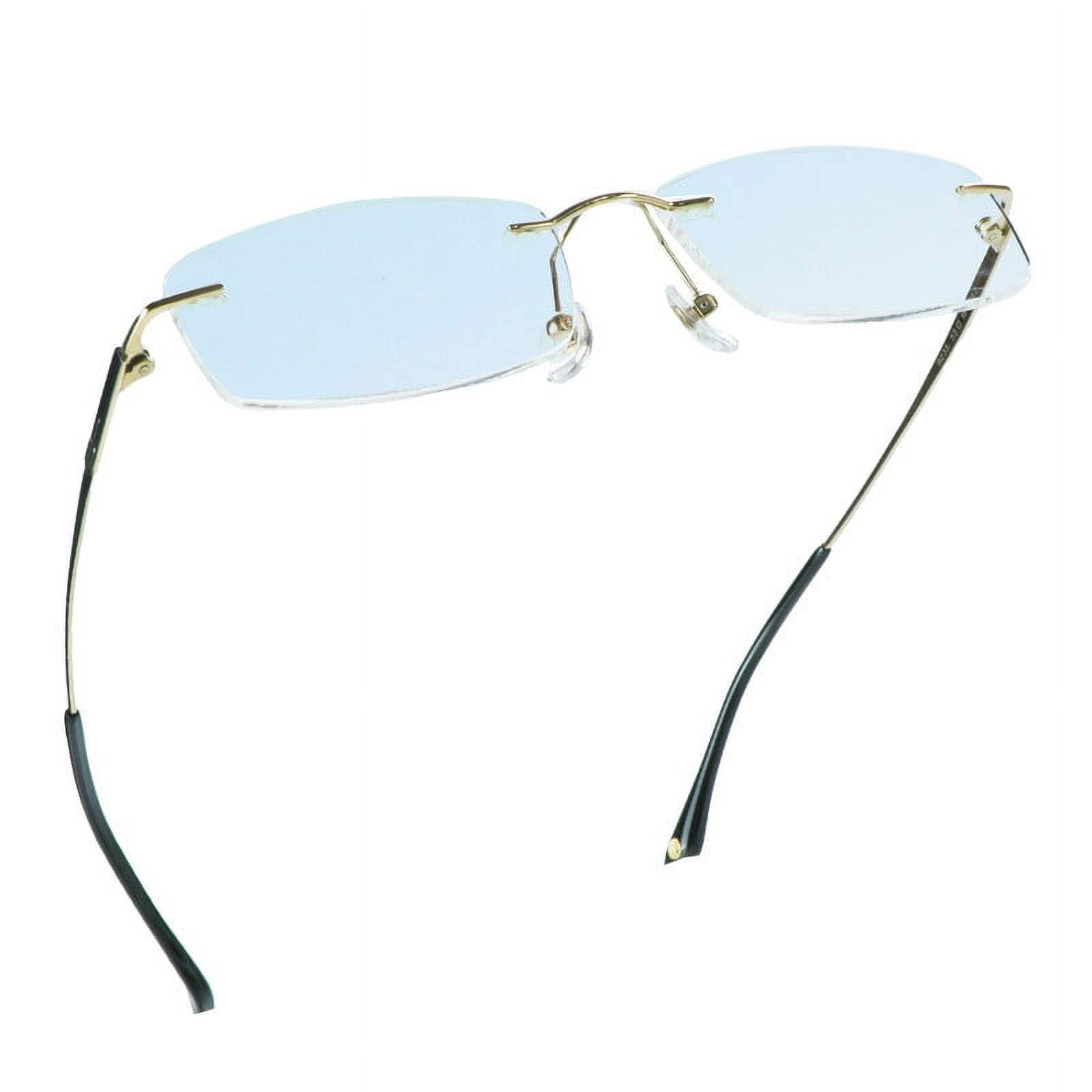 LifeArt Pure Titanium Frame Glasses/Blue Light Blocking Reading Glasses, Reduce Eyestrain, Stylish for Men and Women(Gold,+2.00 Magnification)