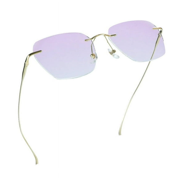 LifeArt Pure Titanium Frame Glasses/Blue Light Blocking Reading Glasses, Reduce Eyestrain, Stylish for Men and Women(Gold,+3.00 Magnification)