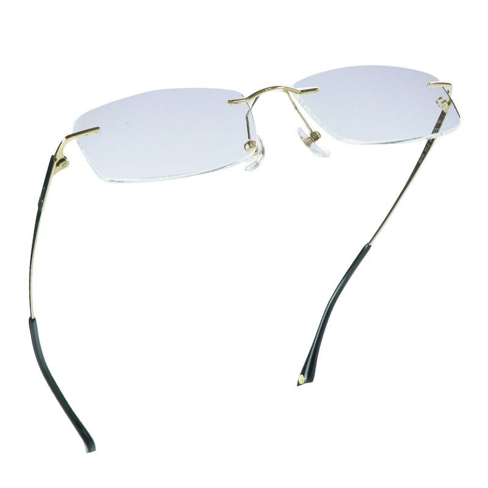 LifeArt Pure Titanium Frame Glasses/Blue Light Blocking Reading Glasses, Reduce Eyestrain, Stylish for Men and Women(Gold,+4.00 Magnification)