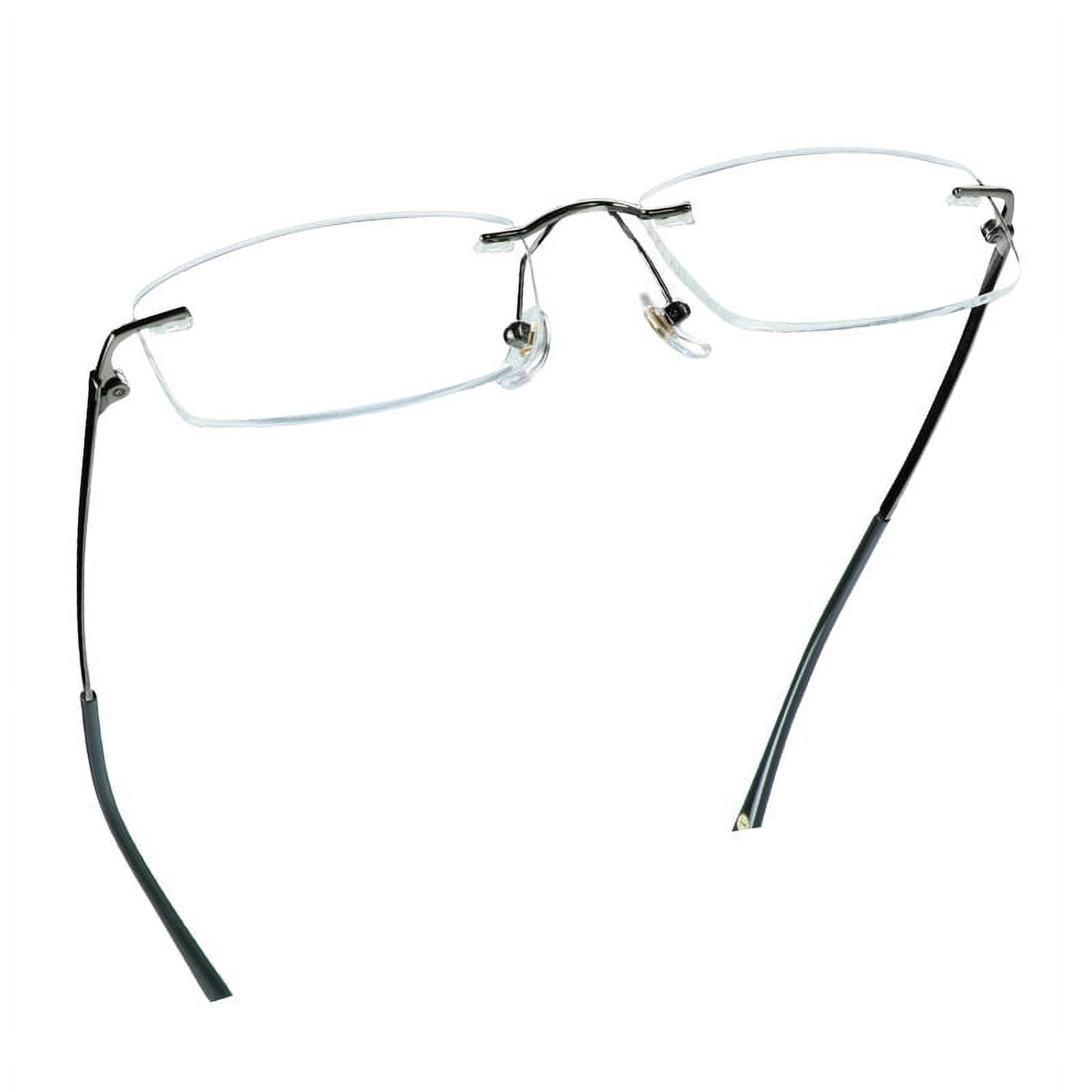 LifeArt Pure Titanium Frame Glasses/Blue Light Blocking Reading Glasses, Reduce Eyestrain, Stylish for Men and Women(Grey,+1.50 Magnification)