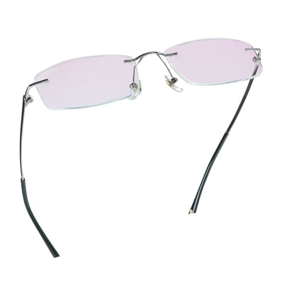 LifeArt Pure Titanium Frame Glasses/Blue Light Blocking Reading Glasses, Reduce Eyestrain, Stylish for Men and Women(Silver,+3.50 Magnification)