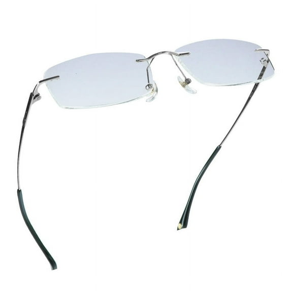 LifeArt Pure Titanium Frame Glasses/Blue Light Blocking Reading Glasses, Reduce Eyestrain, Stylish for Men and Women(Silver,+3.50 Magnification)