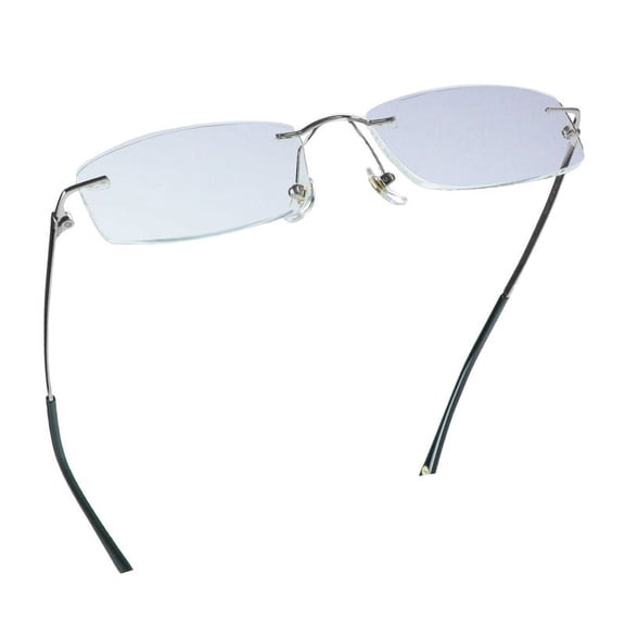 LifeArt Pure Titanium Frame Glasses/Blue Light Blocking Reading Glasses, Reduce Eyestrain, Stylish for Men and Women(Silver,+3.50 Magnification)