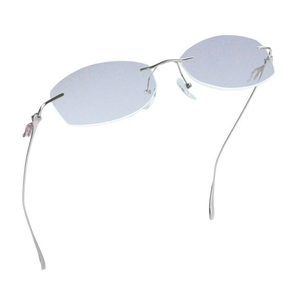 LifeArt Pure Titanium Frame Glasses/Blue Light Blocking Reading Glasses, Reduce Eyestrain, Stylish for Men and Women(Silver,+4.00 Magnification)