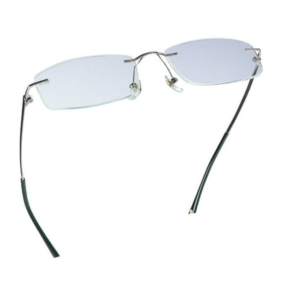 LifeArt Pure Titanium Frame Glasses/Blue Light Blocking Reading Glasses, Reduce Eyestrain, Stylish for Men and Women(Silver,+4.00 Magnification)