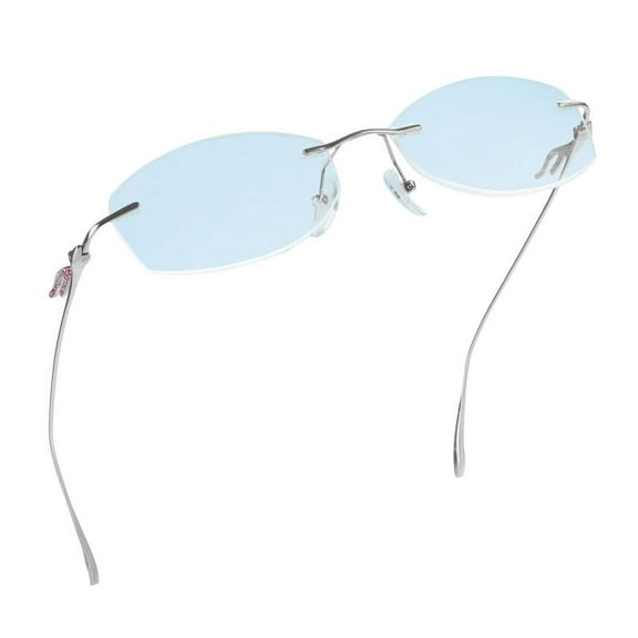 LifeArt Pure Titanium Frame Glasses/Blue Light Blocking Reading Glasses, Reduce Eyestrain, Stylish for Men and Women(Silver,No Magnification)