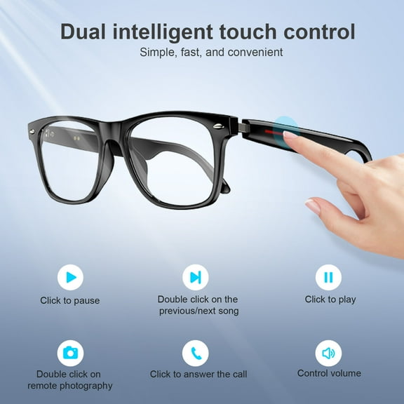 LifeBee Smart Glasses Wireless Bluetooth,Anti-blue Light Lens