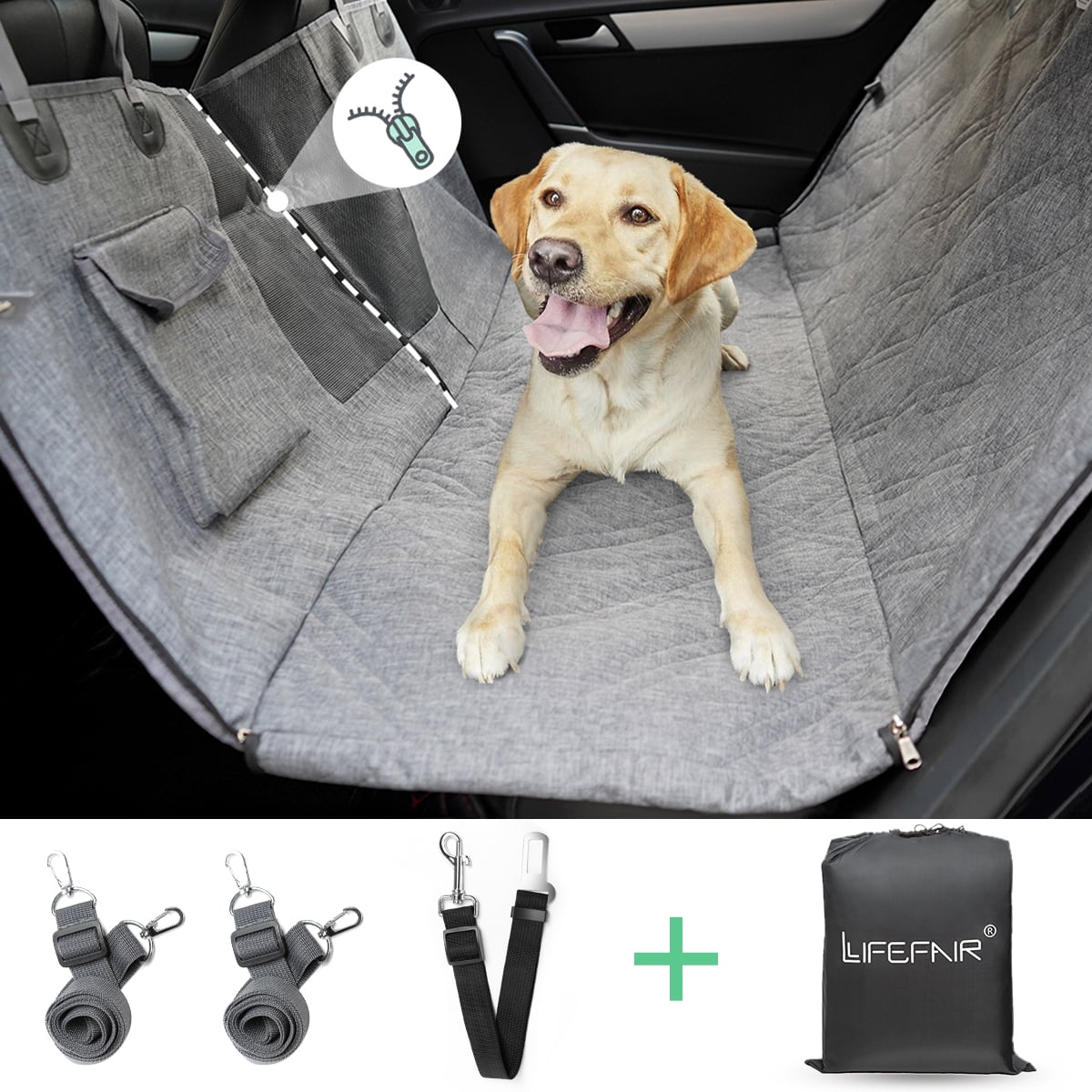 Meidong Dog Back Seat Cover Protector Waterproof Scratchproof Nonslip  Hammock for Dogs Backseat Protection Against Dirt and Pet Fur Durable Pets  Seat