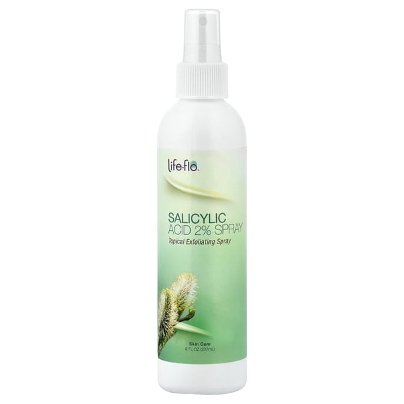 Life-Flo Salicylic Acid Spray | Topical Exfoliating Spray | 2% Salicylic Acid for Skin, Fine Lines, Wrinkles, Acne | 8 oz