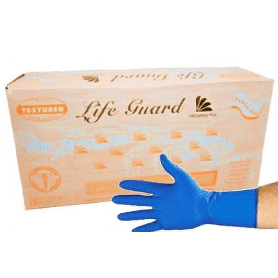 LifeGuard Blue Latex 14 mil Extended Cuff Medical/Industrial Gloves - Powder Free - 50/BX - 10BX/CS - Case of 500 Gloves