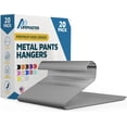 thumbnail image 1 of Metal Pants Hanger Set - 20 Pieces Elegant Non-Slip Closet Space Saving Hanger Set for Pants, Trouser, Blankets, and Jeans with Open Ended Sleek Design - Gray, 1 of 7