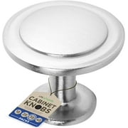 LifeMaster 30pcs 1-1/4" Kitchen Cabinet Knobs - Rust-Proof, Brushed Nickel Finish, Modern Design, Strong Zinc Alloy