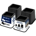 thumbnail image 1 of LifeMaster 4pcs Bed Risers 3 inch - Heavy Duty Furniture Risers for Sofa Couch - Great for Under Bed Storage (Black) - 1300lbs Total Support, 1 of 5