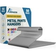 thumbnail image 1 of Metal Pants Hanger Set - 50 Pieces Elegant Non-Slip Closet Space Saving Hanger Set for Pants, Trouser, Blankets, and Jeans with Open Ended Sleek Design - Gray, 1 of 6