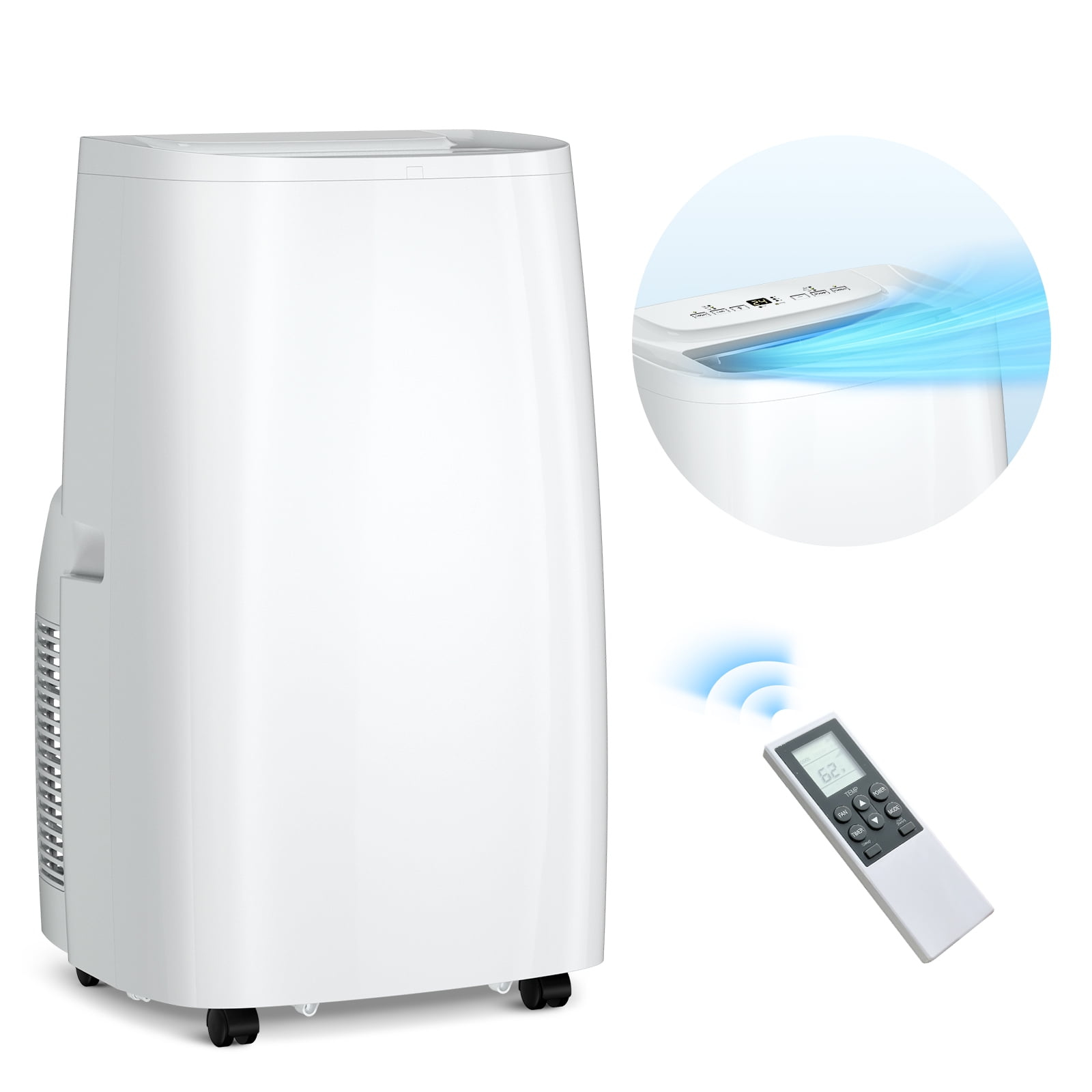 LifePlus 14,000 BTU(Ashrae) Portable Air Conditioner, 3 in 1 AC Unit