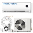 Seer Label LifePlus 18000 BTU Mini Split Heat Pump AC, 19 SEER2 230V Ductless ...