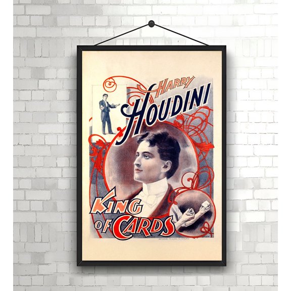 LifePlus 1838 Houdini King of Card Magician Poster High Quality Print Photo Wall Art poster