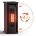 thumbnail image 1 of LifePlus 24" Tower Heater Infrared Quartz Electric Space Heaters 1500W Portable Wood with Remote, 1 of 8