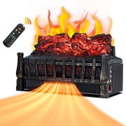 LifePlus Electric Fireplace Insert Heater 23" Indoor Electric Log Set Heater with Remote Control for Inside Room Home Realistic Flame, 1500W