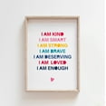 thumbnail image 1 of LifePlus Girls Affirmation Print, Colourful Girls Bedroom Decor, Girls Wall Art, Playroom Prints, I Am Loved, Rainbow Wall Art, 1 of 3