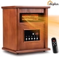 thumbnail image 1 of LifePlus Infrared Space Heaters for Home, Portable Wood Electric Quartz Heater with Remote Control Thermostat Energy Efficient for Inside Use, 1 of 8