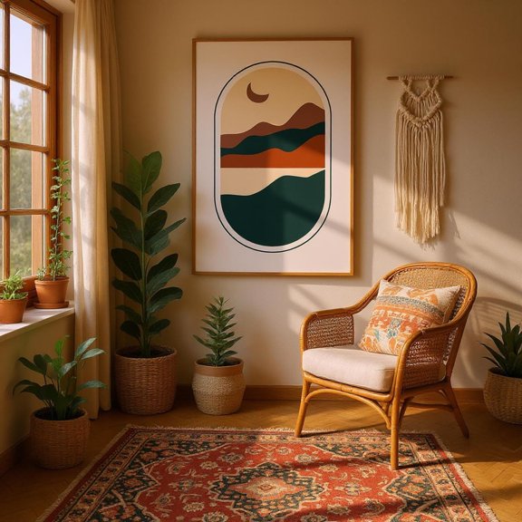 LifePlus Soft Landscape Fine Art Poster - Vibrant Wall Art Gift for Hosts & Art Lovers