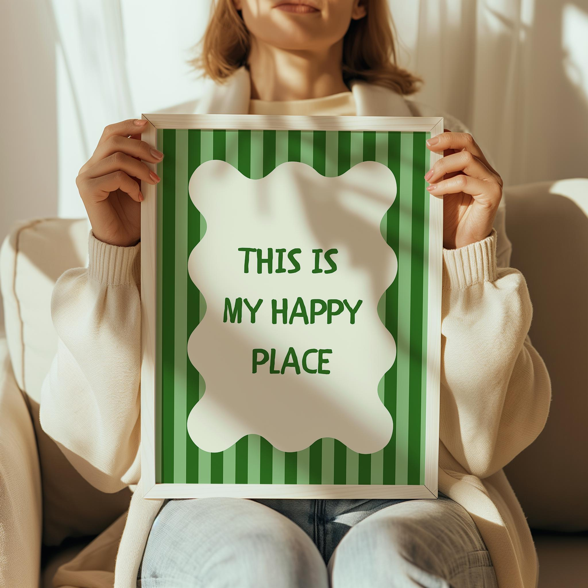 Graman Cartello In Lamiera Vintage 'The Garden Is My Happy Place' - 20x30 Cm, 4 Fori