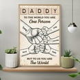 thumbnail image 1 of LifePlus Unframed Custom Dad Fist Bump Poster, To Us, You Are the World Custom Dad Grandpa With Names Wall Art, Fathers Day Gift, Birthday Gift, 1 of 3