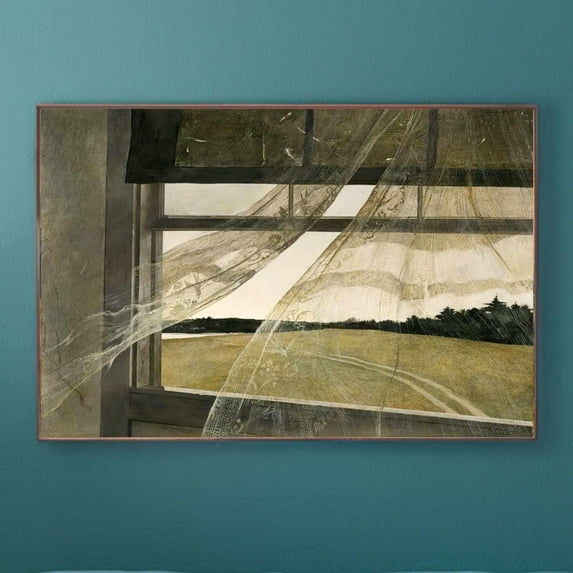 LifePlus Wind from the Sea by Andrew Wyeth — Vintage Coastal Maine Art Print, Tempera Painting