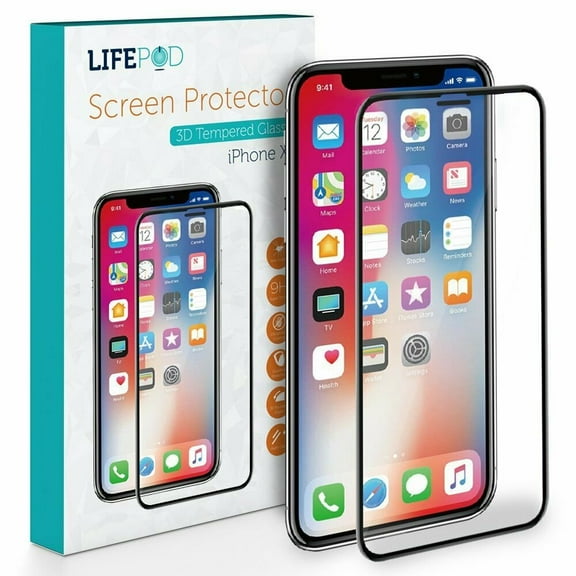 LifePod iPhone X Tempered Glass Screen Protector 1 Pack