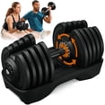 thumbnail image 1 of LifePro 90lb Single Adjustable Dumbbell - Quick Dial Weight Set for Home Gym Strength Training - Iron & Non-Slip, 1 of 7