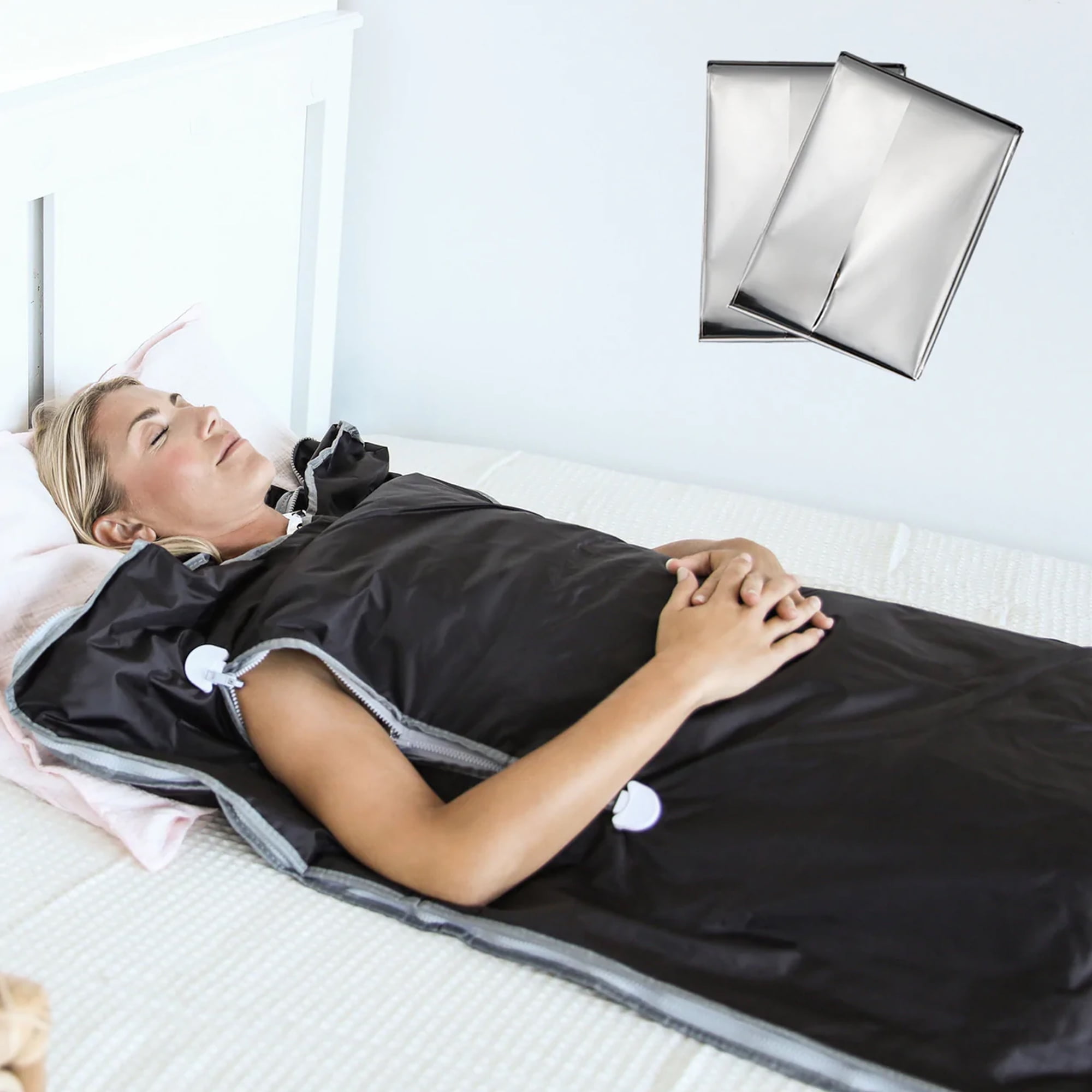 LifePro Bioremedy Portable Far Infrared Sauna Blanket For Weight Loss and Detox Black