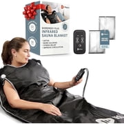 Lifepro Infrared Sauna Blanket - Full Body Portable Sauna for Home, Detox & Relaxation, Adjustable Heat Sauna Blanket Infrared - Regular Black