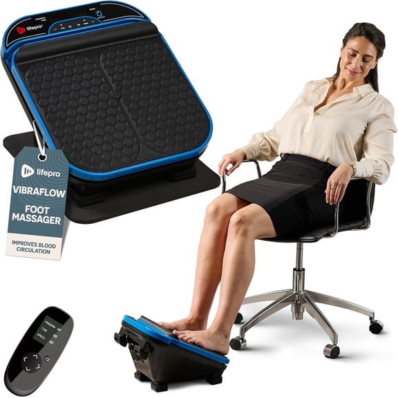 LifePro Electric Foot Massager for Neuropathy with Heat  Vibrating Foot & Calf Massager for Blood Circulation, Reflexology Foot Therapy & Home Relaxation - BLUE