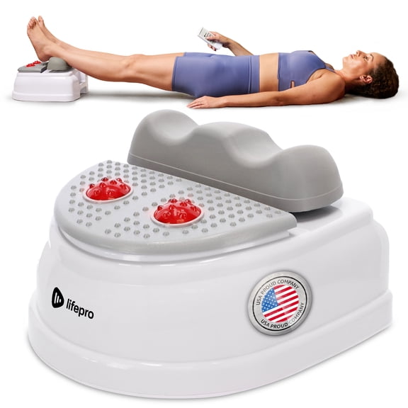 Lifepro MediRipple Chi Swing Machine with Red Light Therapy 12-Speed Passive Leg Exerciser & Foot Vibrating Massager for Feet White