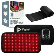 LifePro Micro Red Light Therapy Belt with Vibration - NIR & Red Light Therapy for Body - Target Discomfort, Accelerate Recovery, & Boost Athletic Performance - Red, NIR, Pulse, Vibration, & Intensity
