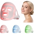 thumbnail image 1 of LifePro Red Light Therapy Face Mask – LED Light Therapy Mask with 3 Color Modes for Face & Neck – Portable Rechargeable Skincare Device - White, 1 of 9
