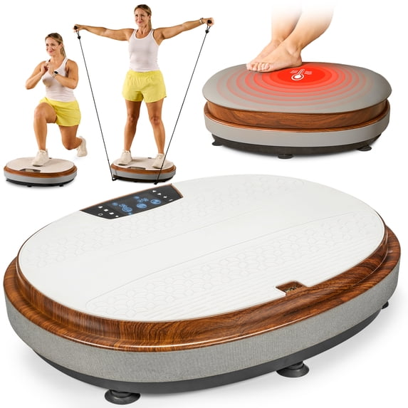 Lifepro RelaxaVibe 4D Vibration Plate Exercise Machine – Full Body Vibrating Plate for Circulation, Weight Loss & Recovery with Heated Ottoman, Joint Support & Triple Motor Technology