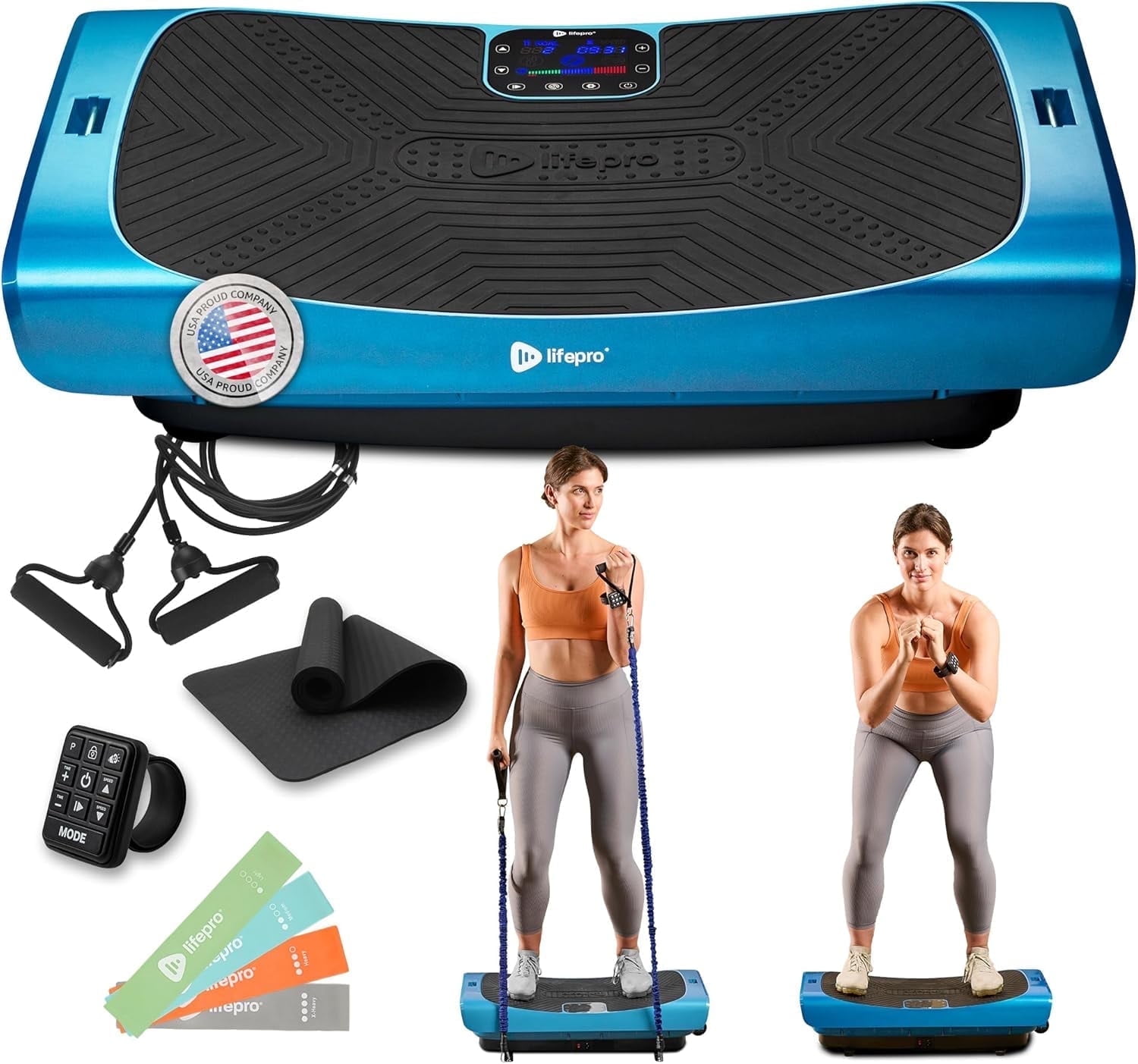Lifepro Rumblex Pro 4D Vibration Plate Exercise Machine – Full
