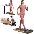 thumbnail image 1 of LifePro TimberTrek Walking Pad – Under Desk Treadmill for Home & Office, Quiet Portable Walking Machine with Remote Control, LED Display, Wood Finish – No Assembly Needed, 1 of 9