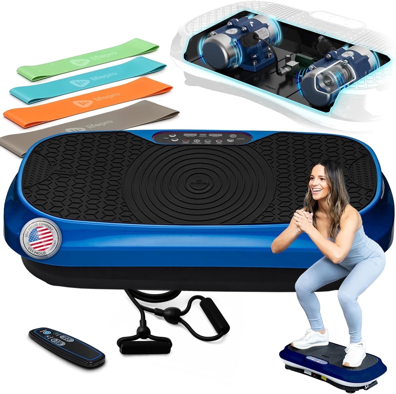 Lifepro Waver Mini Vibration Plate Exercise Machine  Whole Body Vibrating  Plate Machine for Lymphatic Drainage, Muscle Toning & Recovery with ...