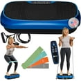 thumbnail image 1 of Lifepro Waver Mini Vibration Plate Exercise Machine – Whole Body Vibrating Plate Machine for Lymphatic Drainage, Muscle Toning & Recovery with Resistance Bands & Remote - Blue, 1 of 10