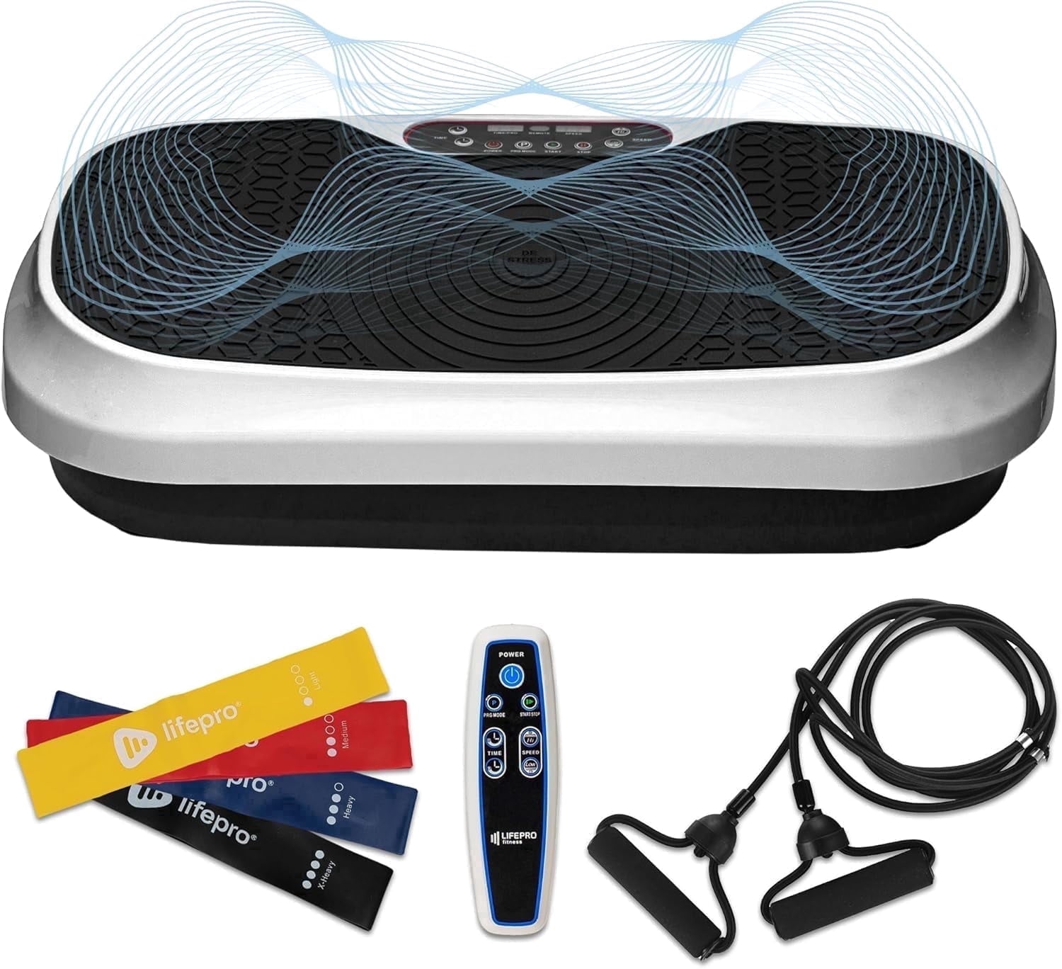 soul smart mini vibration platform Vibration Plate Mini Whole Body Vibration Platform with Balance Bar for  Home Fitness, Therapy, and Stability Support by VibePlate main image 1