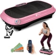 thumbnail image 1 of Lifepro Waver Vibration Plate Exercise Machine – Full Body Vibrating Plate for Lymphatic Drainage, Muscle Toning & Fat Loss – Includes Loop Bands, Remote & 99 Speed Settings - Pink, 1 of 12
