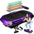 thumbnail image 1 of Lifepro Waver Vibration Plate Exercise Machine – Full Body Vibrating Plate for Lymphatic Drainage, Muscle Toning & Fat Loss – Includes Loop Bands, Remote & 99 Speed Settings - Purple, 1 of 11