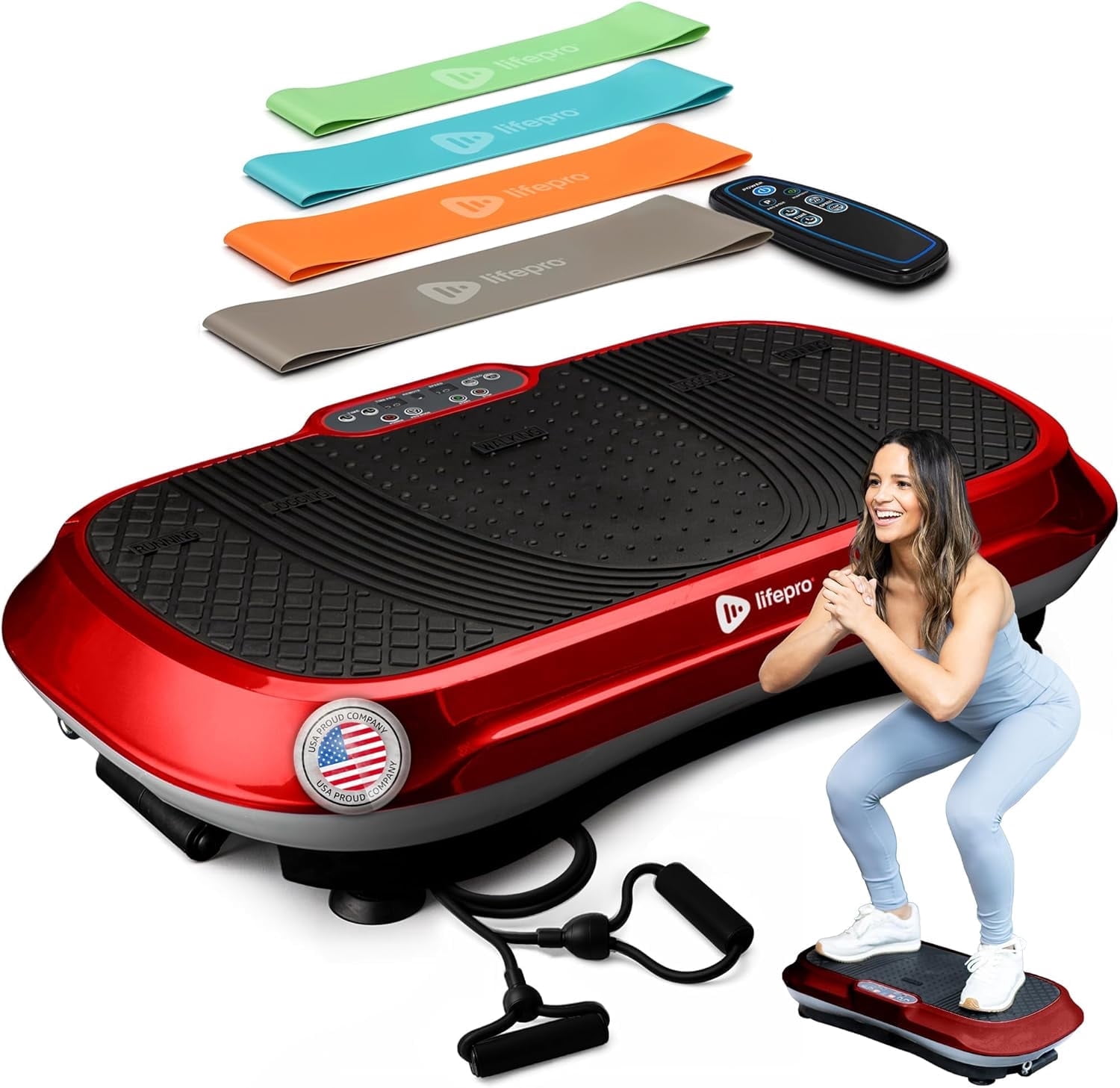 Customer reviews for Lifepro Waver Vibration Plate Exercise Machine  Full  Body Vibrating Plate for Lymphatic Drainage, Muscle Toning & Fat Loss   Includes Loop Bands, Remote & 99 Speed Settings - Red | Walmart.com