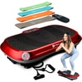 thumbnail image 1 of Lifepro Waver Vibration Plate Exercise Machine – Full Body Vibrating Plate for Lymphatic Drainage, Muscle Toning & Fat Loss – Includes Loop Bands, Remote & 99 Speed Settings - Red, 1 of 11