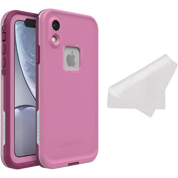 LifeProof FR Series Waterproof Case for iPhone XR Only - with Cleaning Cloth - Non-Retail Packaging - Frost Bite Orchid/Purple Wine/Fair Aqua