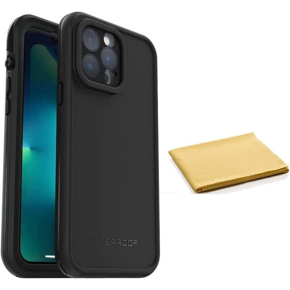 LifeProof FR Series Waterproof Case with Magsafe for iPhone 13 Pro Max Only - with Cleaning Cloth - Non-Retail Packaging - Black